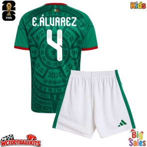 Mexico Edson Alvarez #4 Replica Home Stadium Kit for Kids World Cup 2026 Short Sleeve (+ pants)